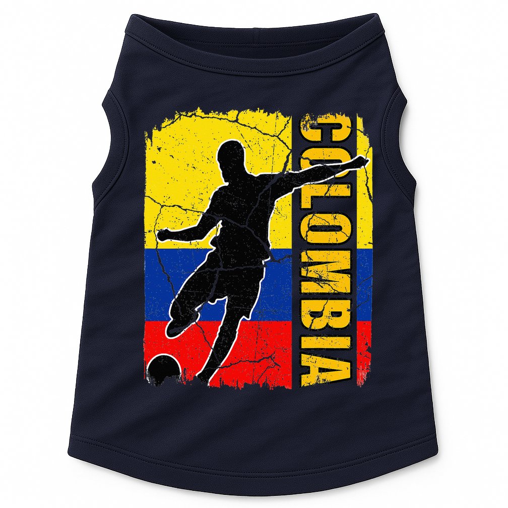 Colombian Soccer Team Colombia Flag Jersey Doggie Tank