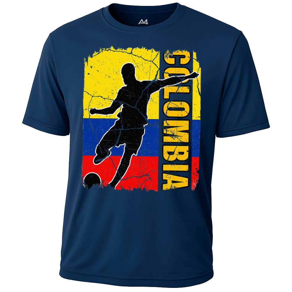 Colombian Soccer Team Colombia Flag Jersey Cooling Performance Crew T-Shirt