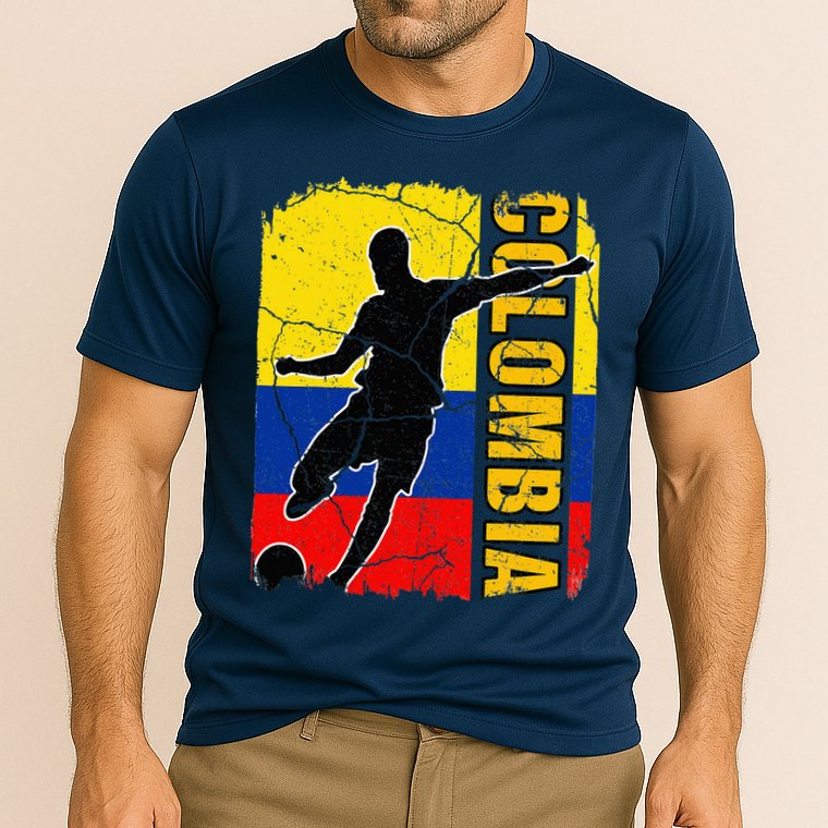 Colombian Soccer Team Colombia Flag Jersey Cooling Performance Crew T-Shirt