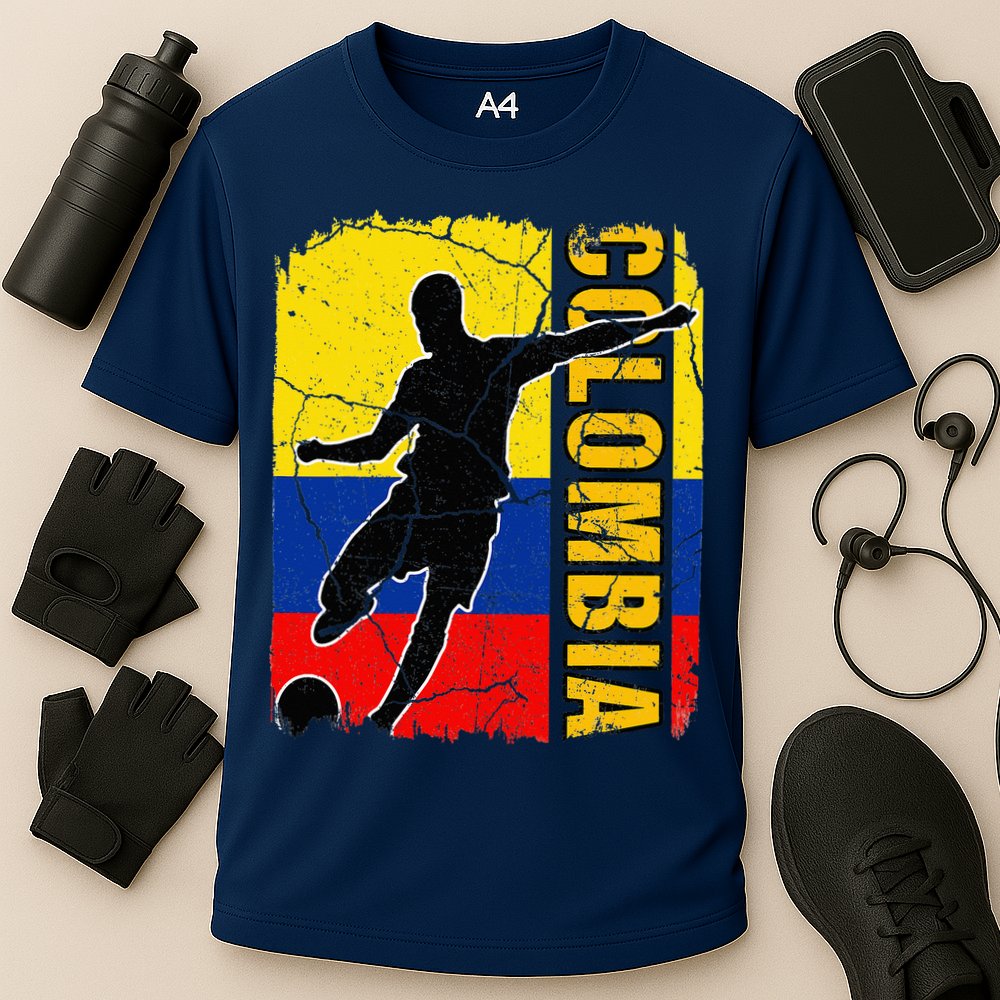 Colombian Soccer Team Colombia Flag Jersey Cooling Performance Crew T-Shirt
