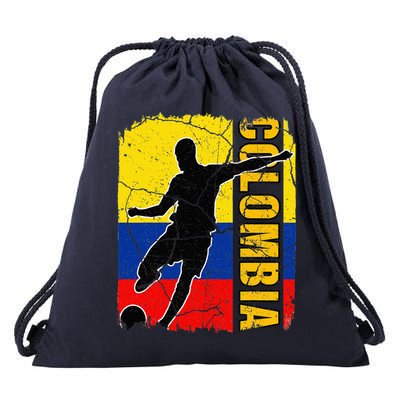 Colombian Soccer Team Colombia Flag Jersey Drawstring Bag