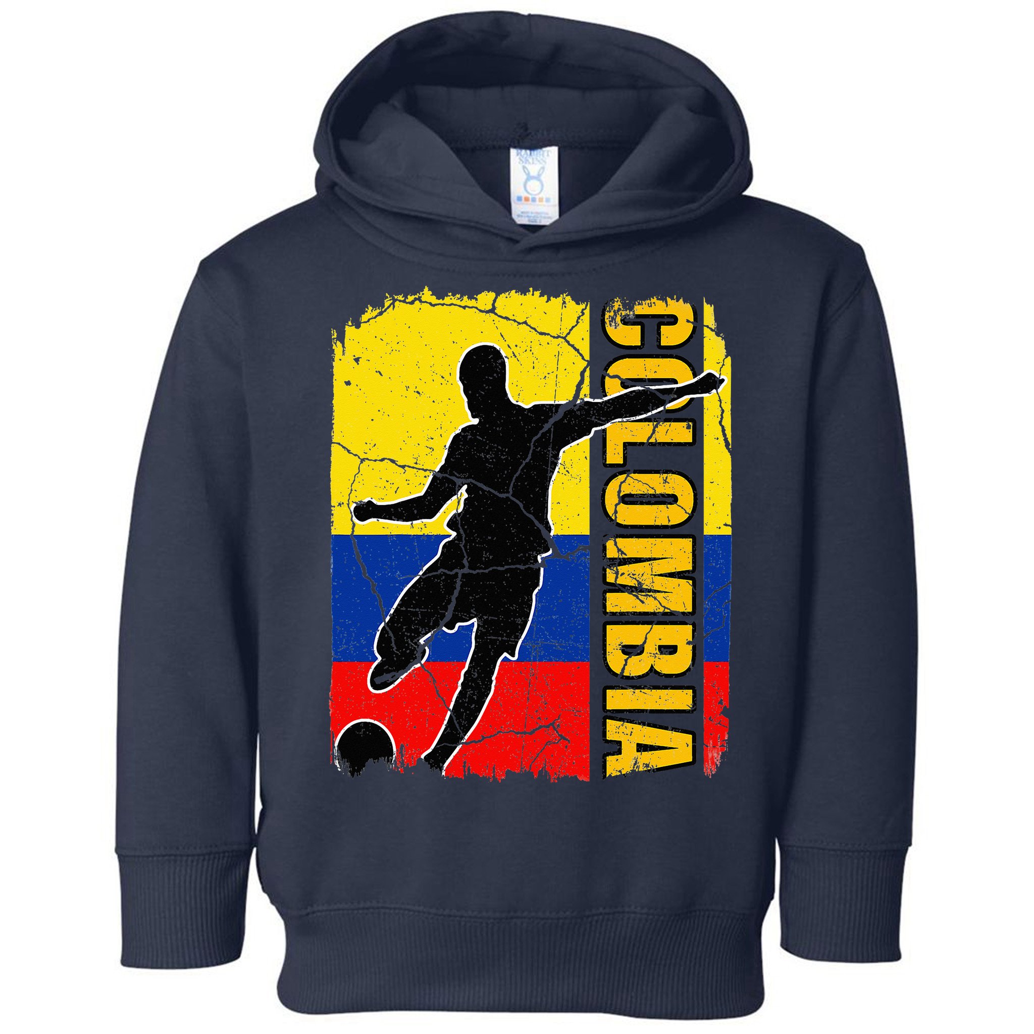 Colombian Soccer Team Colombia Flag Jersey Toddler Hoodie