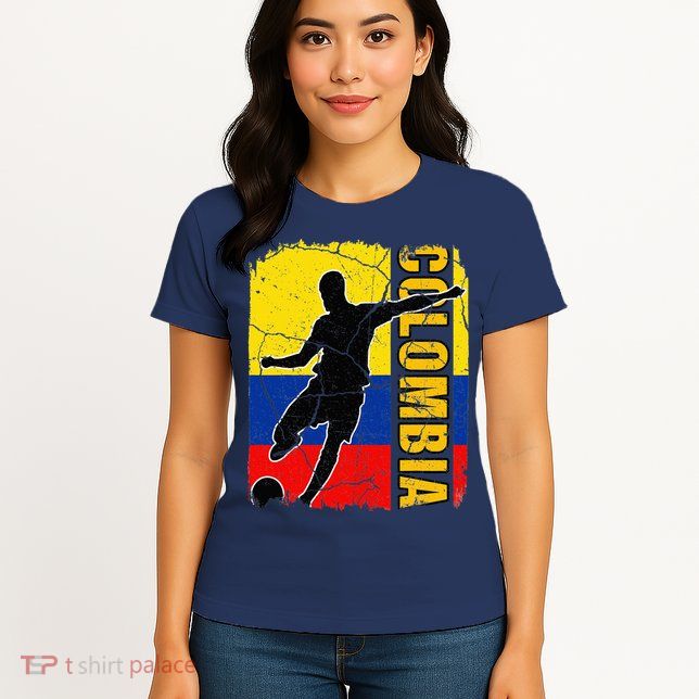 Colombian Soccer Team Colombia Flag Jersey Womens T-Shirt