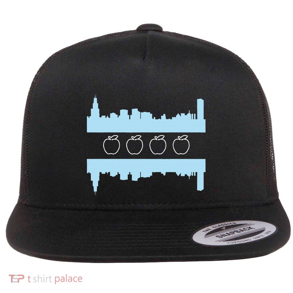 Chicago School Teachers Union Red For Ed Skyline Flag Flat Bill Trucker Hat