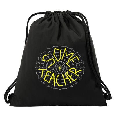 CharlotteS Some Teacher Spider Web Drawstring Bag