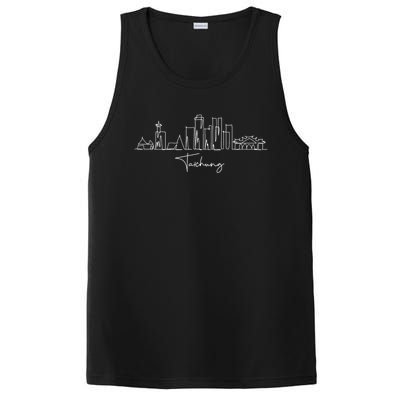 City Skyline Travel Souvenir Tourist Taiwan Taichung Gift PosiCharge Competitor Tank