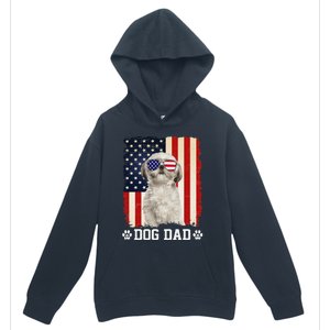 Cool Shih Tzu Dog Dad American Flag FatherS Day Urban Pullover Hoodie