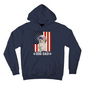 Cool Shih Tzu Dog Dad American Flag FatherS Day Tall Hoodie