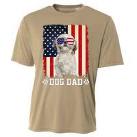 Cool Shih Tzu Dog Dad American Flag FatherS Day Cooling Performance Crew T-Shirt