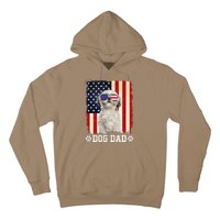 Cool Shih Tzu Dog Dad American Flag FatherS Day Hoodie