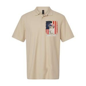 Cool Shih Tzu Dog Dad American Flag FatherS Day Softstyle Adult Sport Polo