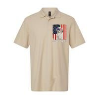 Cool Shih Tzu Dog Dad American Flag FatherS Day Softstyle Adult Sport Polo