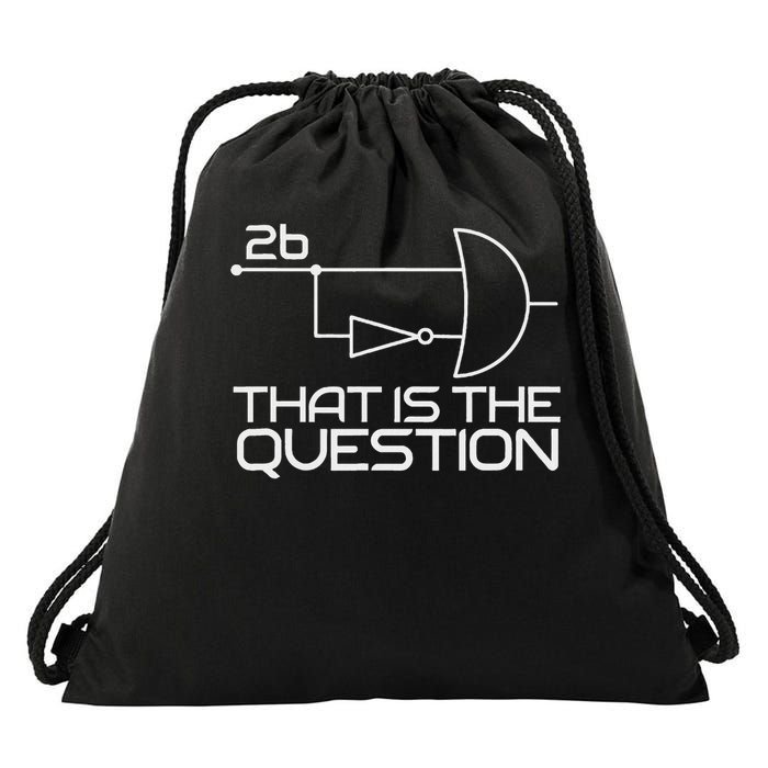 Computer Science To Be Or Not To Be 2b !2b Boolean Logic Drawstring Bag