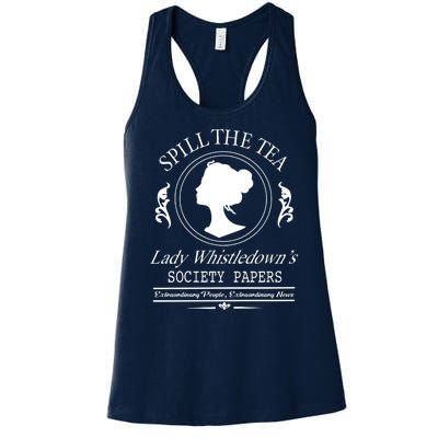 Cool Spill The Tea Lady Whistledown Society Paper Women's Racerback Tank