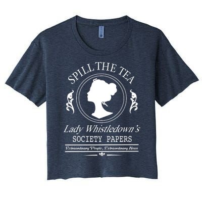 Cool Spill The Tea Lady Whistledown Society Paper Women's Crop Top Tee