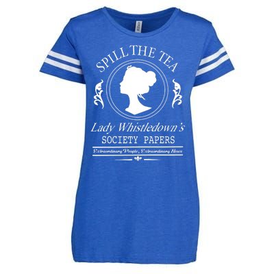 Cool Spill The Tea Lady Whistledown Society Paper Enza Ladies Jersey Football T-Shirt