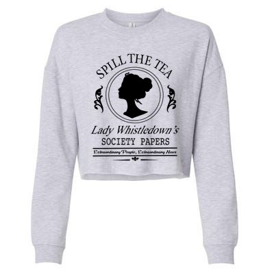 Cool Spill The Tea Lady Whistledown Society Paper Cropped Pullover Crew