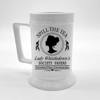 Cool Spill The Tea Lady Whistledown Society Paper Beer Stein