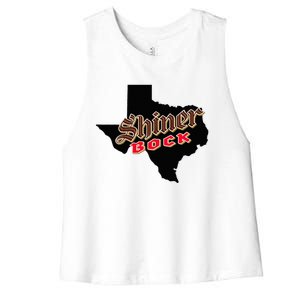 Cool Shiner Tx Town Gift For Adult Drinkers Women's Racerback Cropped Tank