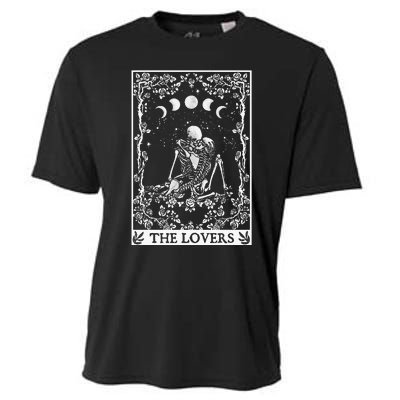 Celestial Skeleton The Lovers Tarot Card Moon Reading Holder Cooling Performance Crew T-Shirt