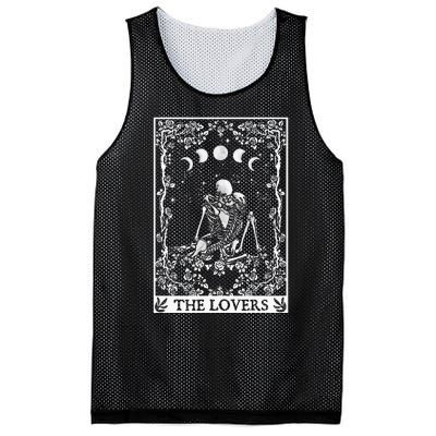 Celestial Skeleton The Lovers Tarot Card Moon Reading Holder Mesh Reversible Basketball Jersey Tank