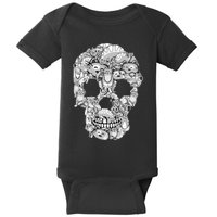 Cat Skull Tee Kitty Skeleton Halloween Costume Cat Lover Baby Bodysuit