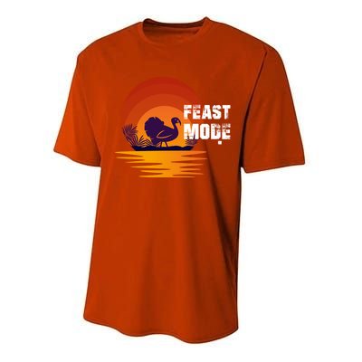 Cool Sunset Turkey Day Feast Mode Gift Performance Sprint T-Shirt