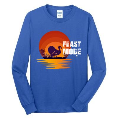 Cool Sunset Turkey Day Feast Mode Gift Tall Long Sleeve T-Shirt