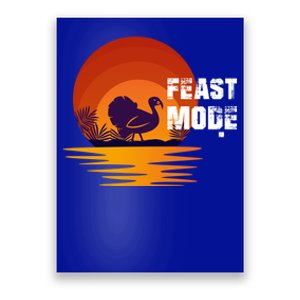 Cool Sunset Turkey Day Feast Mode Gift Poster