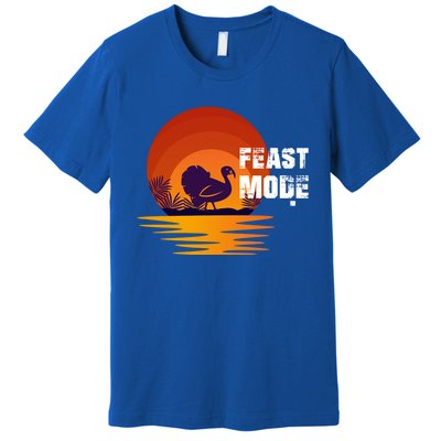 Cool Sunset Turkey Day Feast Mode Gift Premium T-Shirt