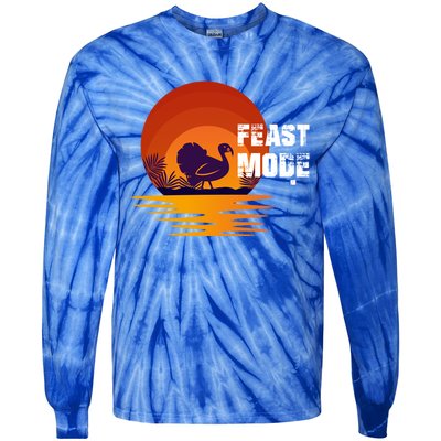 Cool Sunset Turkey Day Feast Mode Gift Tie-Dye Long Sleeve Shirt