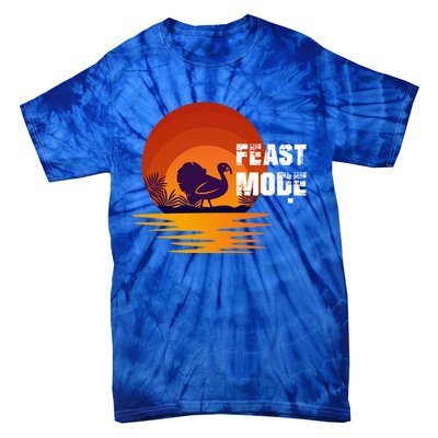 Cool Sunset Turkey Day Feast Mode Gift Tie-Dye T-Shirt