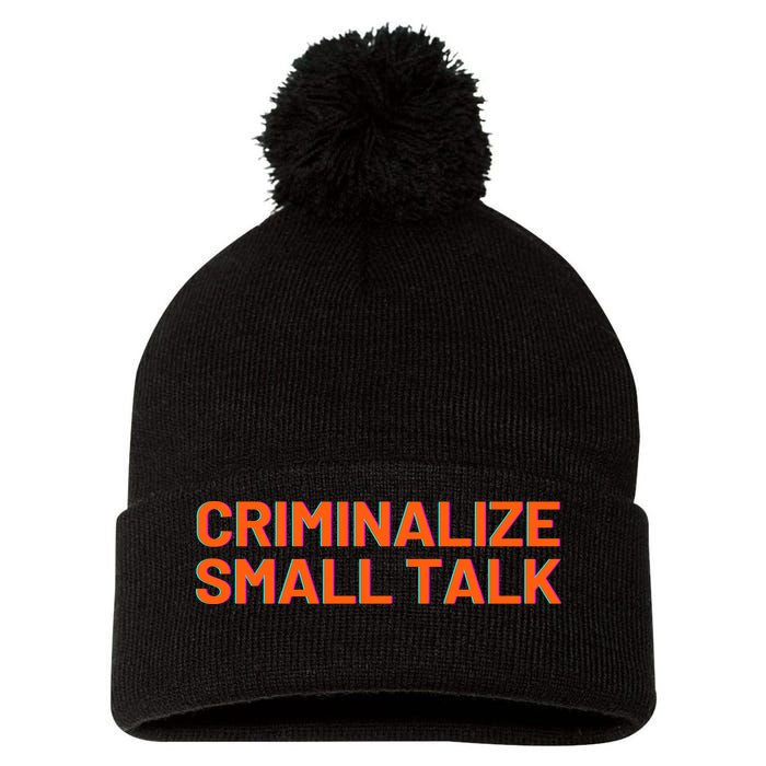 Criminalize Small Talk Pom Pom 12in Knit Beanie