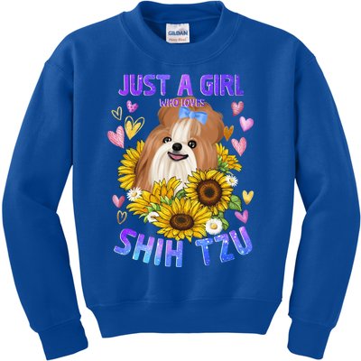 Cute Shih Tzu Dog Loving Puppy Lover Cool Gift Kids Sweatshirt