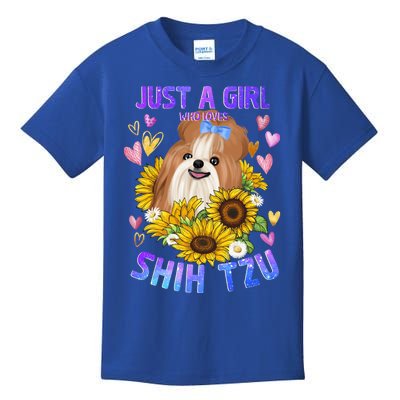 Cute Shih Tzu Dog Loving Puppy Lover Cool Gift Kids T-Shirt