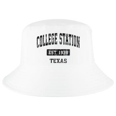 College Station Texas Tx Vintage Established Sports Design Cool Comfort Performance Bucket Hat