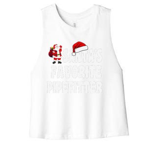 Christmas Scrub Tops Dabbing Santa Dancing Scrubs Nurse Women's Racerback Cropped Tank