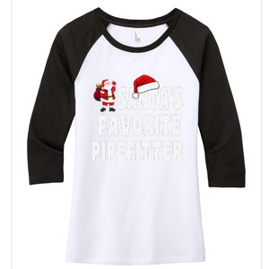 Christmas Scrub Tops Dabbing Santa Dancing Scrubs Nurse Women's Tri-Blend 3/4-Sleeve Raglan Shirt