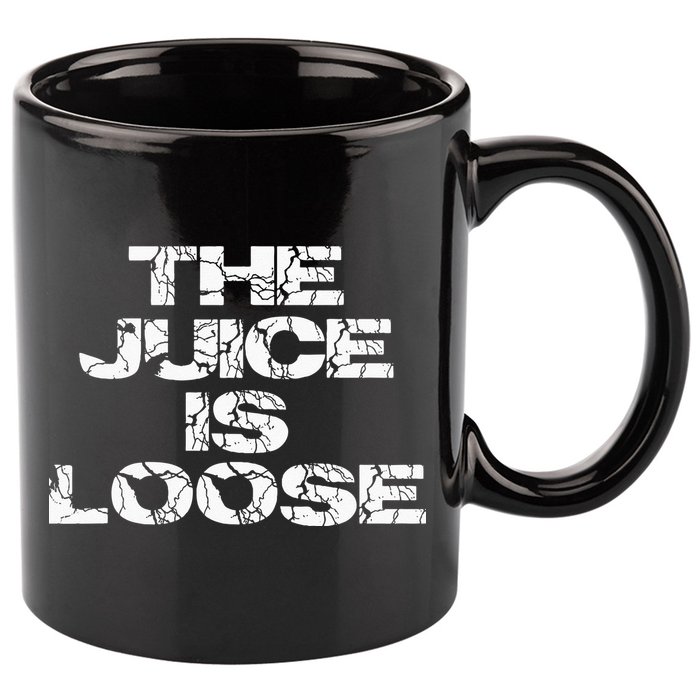 Casual Summer Trendy THE JUICE IS LOOSE Electric 11oz C Handle Ceramic Mug