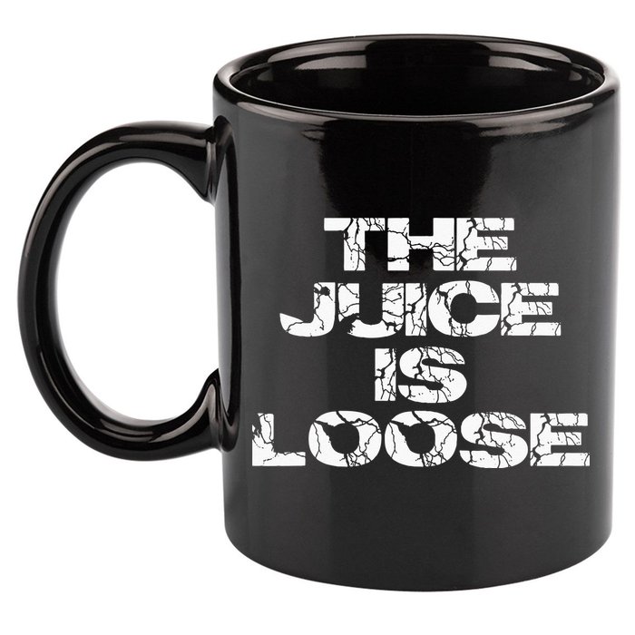 Casual Summer Trendy THE JUICE IS LOOSE Electric 11oz C Handle Ceramic Mug