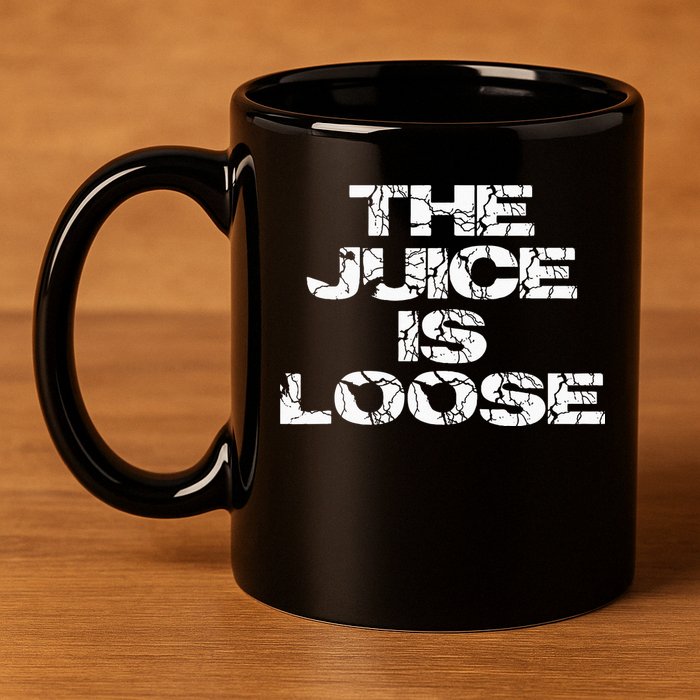 Casual Summer Trendy THE JUICE IS LOOSE Electric 11oz C Handle Ceramic Mug