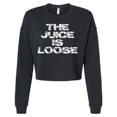 Casual Summer Trendy THE JUICE IS LOOSE Electric Cropped Pullover Crew