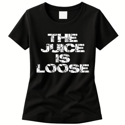 Casual Summer Trendy THE JUICE IS LOOSE Electric Womens T-Shirt