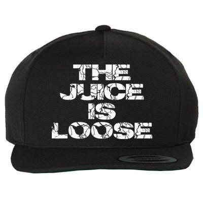 Casual Summer Trendy THE JUICE IS LOOSE Electric Wool Snapback Cap