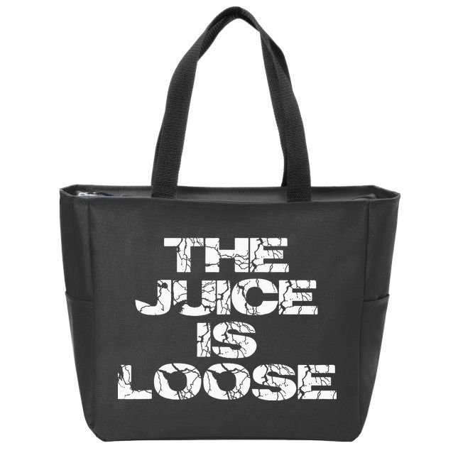 Casual Summer Trendy THE JUICE IS LOOSE Electric Zip Tote Bag