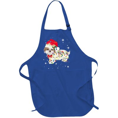 Christmas Shih Tzu Meaningful Gift Full-Length Apron With Pockets