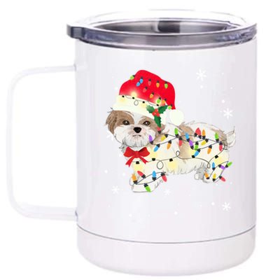 Christmas Shih Tzu Meaningful Gift 12 oz Stainless Steel Tumbler Cup