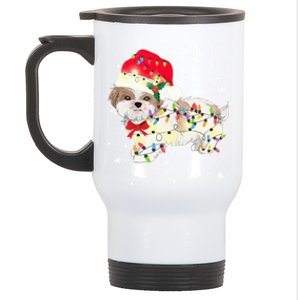 Christmas Shih Tzu Meaningful Gift Stainless Steel Travel Mug