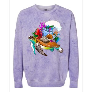 Cool Sea Turtle Ocean Life Colorblast Crewneck Sweatshirt