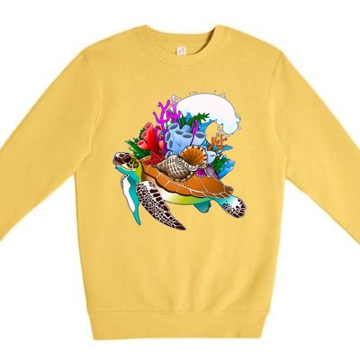 Cool Sea Turtle Ocean Life Premium Crewneck Sweatshirt